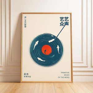 Vintage Record Shop Poster: Retro Music Wall Art