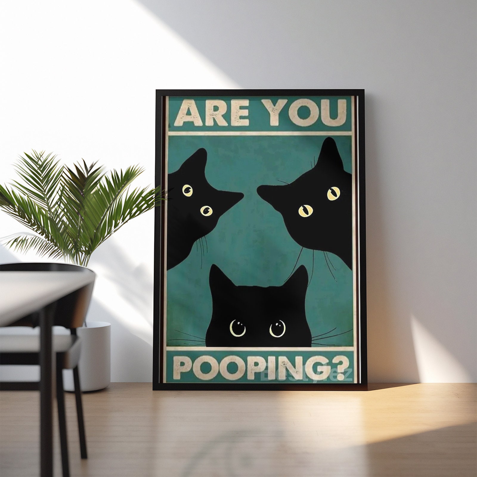 Are You Pooping Cat Print, Cat Bathroom Decor, Funny Bathroom Poster, Bathroom Decor Wall Art ...