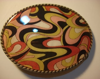 Jada Belt Buckle - Marble - Oval Wearable Art