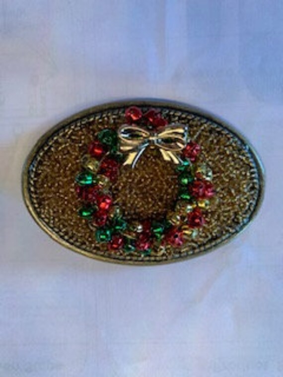 christmas belt buckle