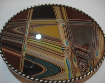 Jada Belt Buckle - Abstract - Oval Wearable Art