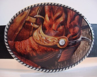 Cowboy Belt Buckle - Riding Boots