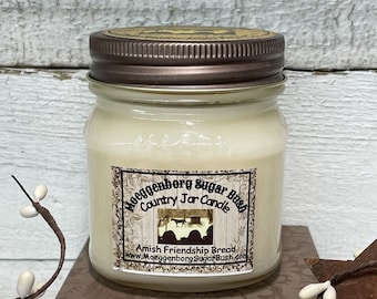 Amish Friendship Bread Jar Candle 1/2 Pint