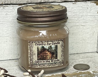 Cabin in the Woods Jar Candle 1/2 Pint