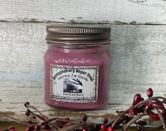Old Red Barn Jar Candle 1/2 Pint