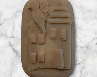 Oatmeal Milk and Honey goat milk molded soap -crow and house