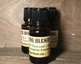 Thieves oil, essential oils, rosemary, clove,lemon, eucalyptus, cinnamon bark - 1/2 ounce bottle, 15 milliliter