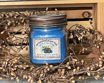 Black Raspberry Vanilla Jar Candle 1/2 pint