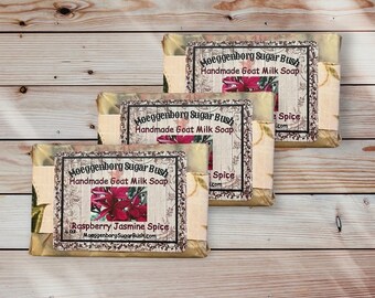 Raspberry Jasmine Spice Goat Milk Soap