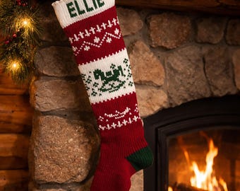 Personalized Knitted Christmas Stockings
