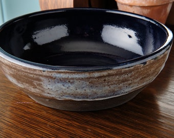 large decorative serving bowl for fruit salad or display Large Ceramic Bowl with Koi design