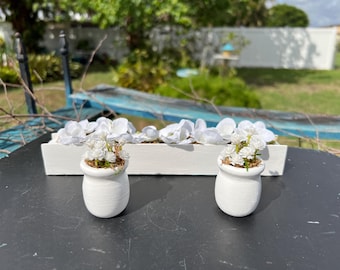 White Traditional Scale Flower Box & Pots – Handmade Model Horse Trail  Props