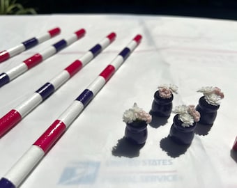 Model Horse Trail Pole Set - Traditional | Strawberry & Purple