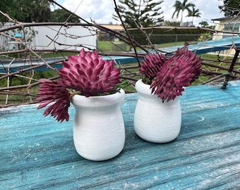 Traditional Scale Flower Pots, Maroon – Handmade Model Horse Trail or Performance Props