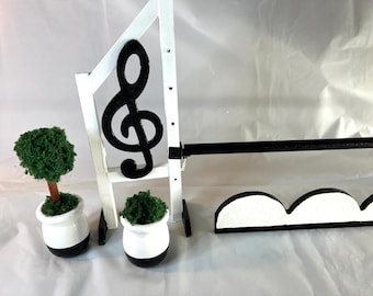 Model Horse Jump Set Handmade – 1:9 Scale Breyer Accessories – Music Notes