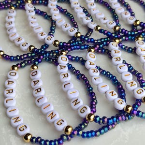 Personalized Custom Beaded Name Bracelet I Friendship Bracelet I Girls Trip Bracelet I Bracelet For Friend I Gift For Friend I Bulk Bracelet
