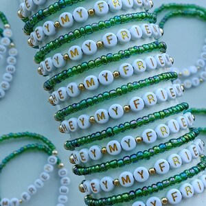 Personalized Custom Beaded Name Bracelet I Friendship Bracelet I Girls Trip Bracelet I Bracelet For Friend I Gift For Friend I Bulk Bracelet
