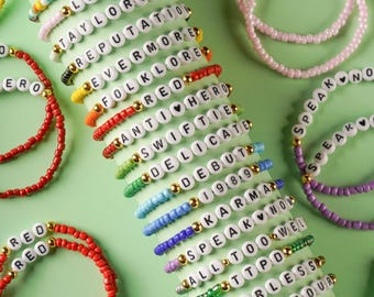 Custom Seed Bead Friendship Bracelet, Personalized Name Bracelet