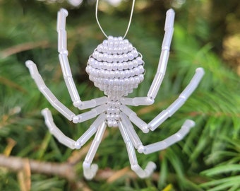 Pearl Legend of the Christmas Spider Ornament, Handmade Beaded Spider Ornament, Unique Christmas Gift for Coworker, Holiday Decor