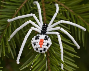 Christmas Spider Ornament, Frosty Snowman Spider, with Christmas Spider Legend