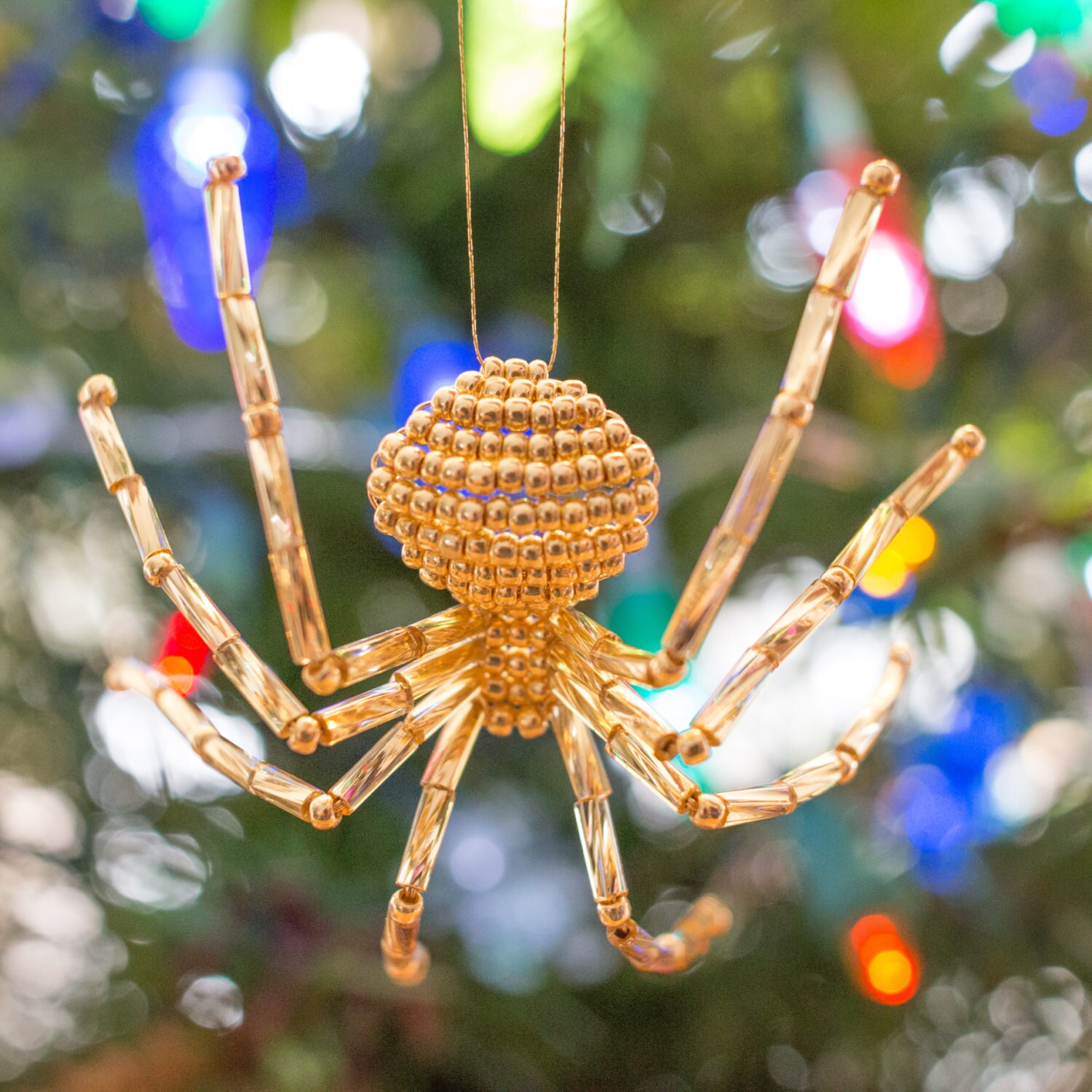 Gold Beaded Spider Ornament Includes the Legend of the Etsy