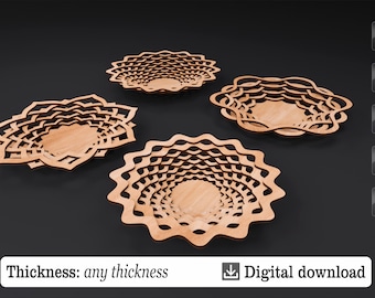 Candy Dish - Laser Cutting Template, Fruit Bowl, Wooden Bowl svg, dxf, ai, pdf, cdr