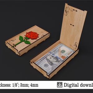 Geldhalter - LASER cut Vorlage - DIY Geschenk - Spardose