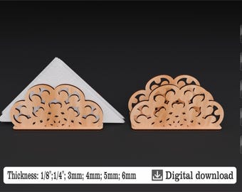 Napkin holder semicircle SVG - Laser Cut Template –ai, dxf, pdf, svg, cdr