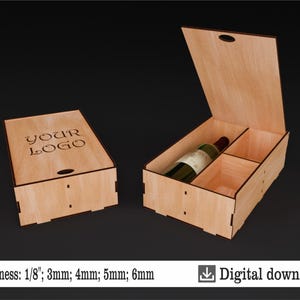Scatola regalo, scatola grande, personalizzazione - Modello per taglio laser