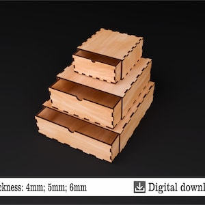 Box with a drawer – Laser cutting files