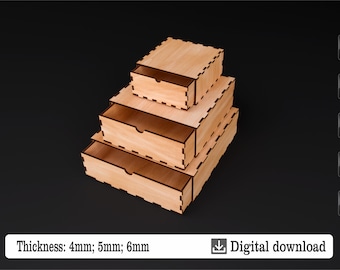 Box with a drawer – Laser cutting files