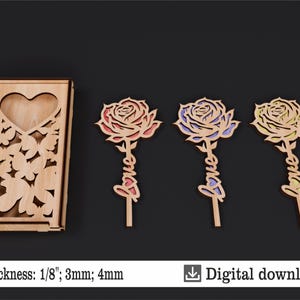 File SVG per Taglio Laser | Decorazione Floreale per Regali