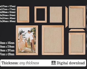 Laser Cut Picture Frame SVG Bundle, Wooden Photo CNC Files (Digital Download)