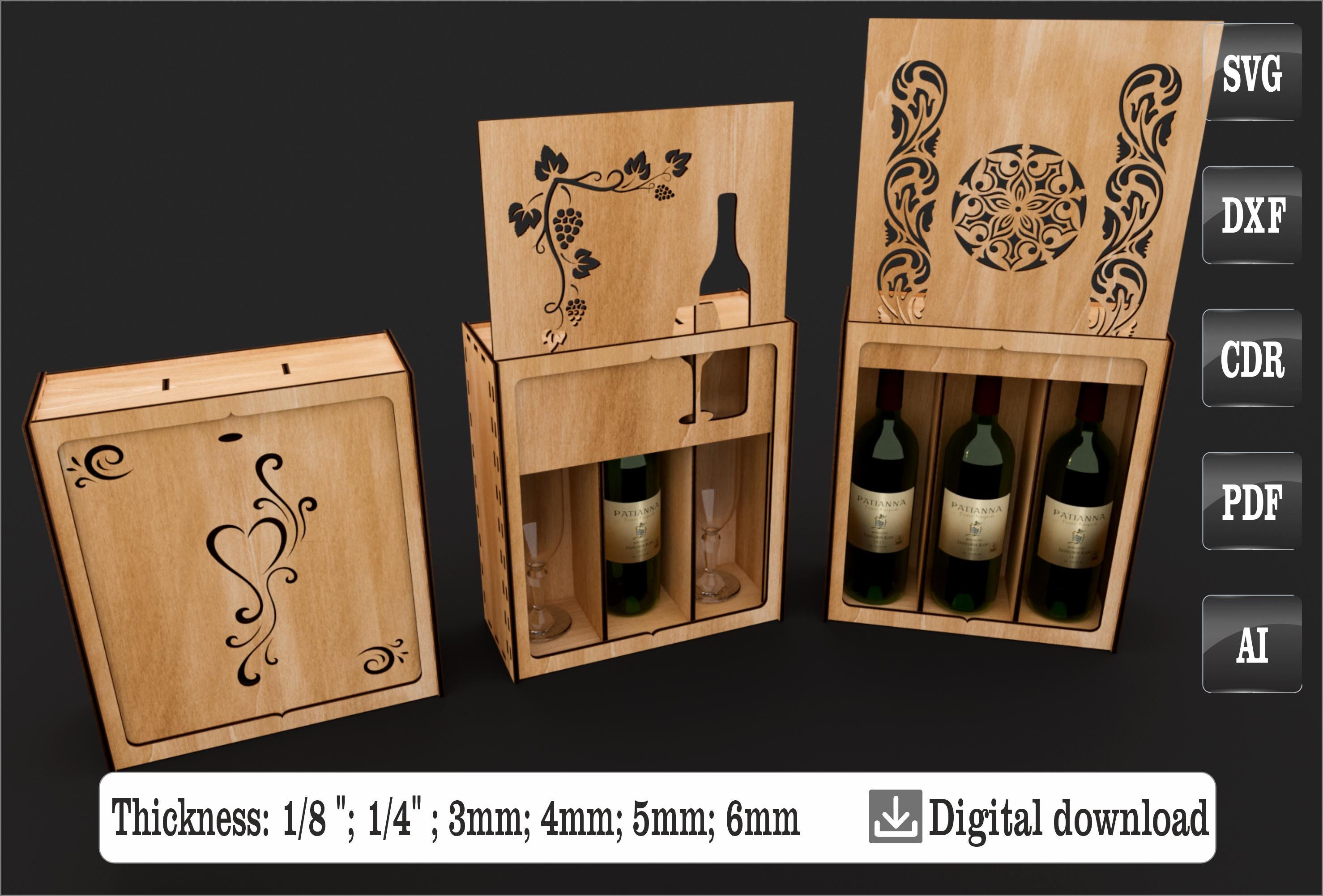 Svg Wine Glass Box - Etsy Ireland