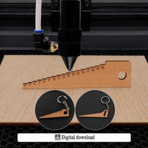 Focal Gauge- Laser Cut File - CDR, DXF, SVG - Focal length adjustment