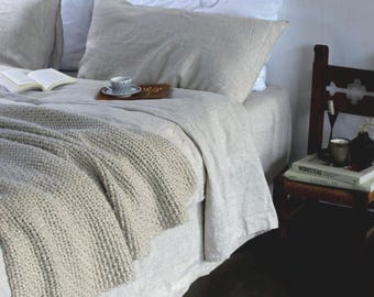 European Flax Linen Bed Sheet Set: 180 gsm Medium Weight