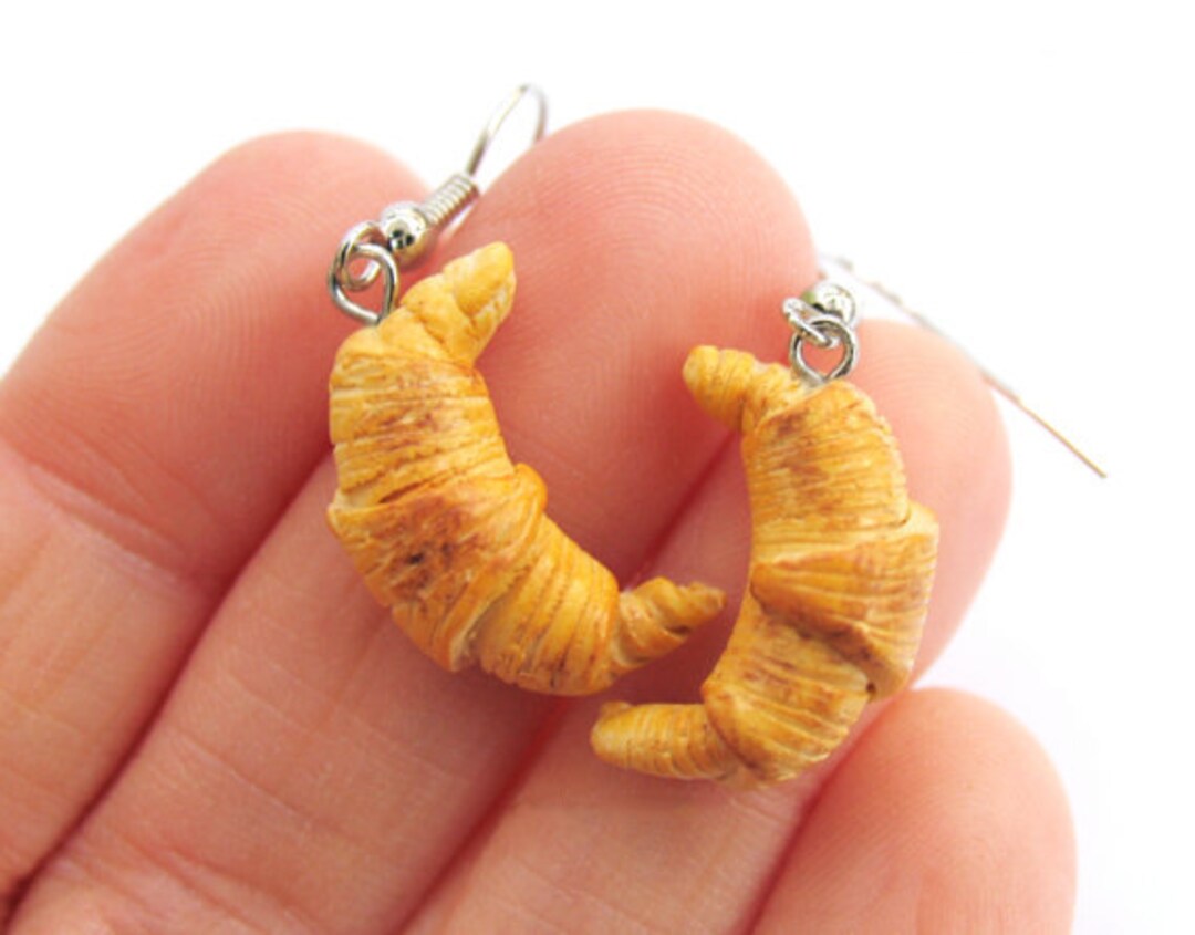 Croissant Earrings French Pastry Earrings Food Jewelry Etsy