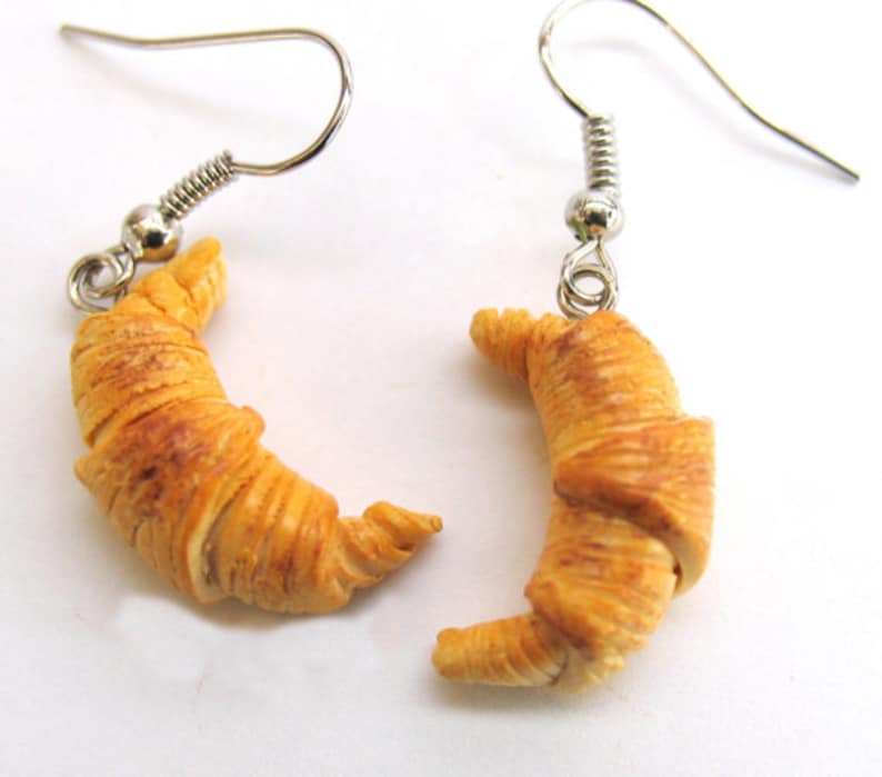 Croissant Earrings French Pastry Earrings Food Jewelry Etsy