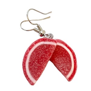 Fruit Slice candy earrings, Polymer clay earrings image 1