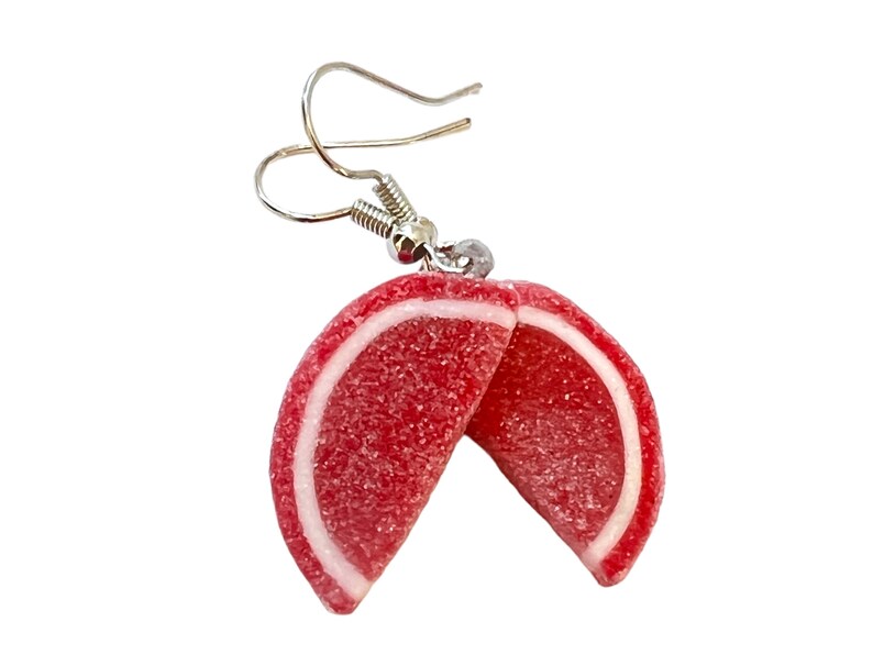 Fruit Slice candy earrings, Polymer clay earrings image 1