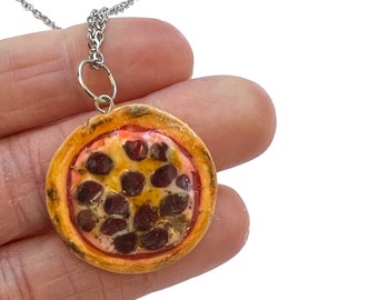 Pepperoni Pizza necklace