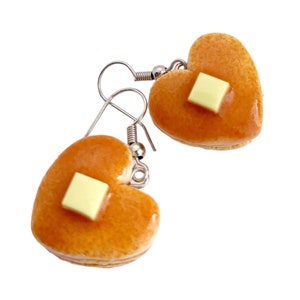 Pancake Heart  Earrings