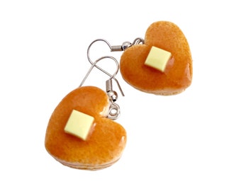 Pancake Heart  Earrings
