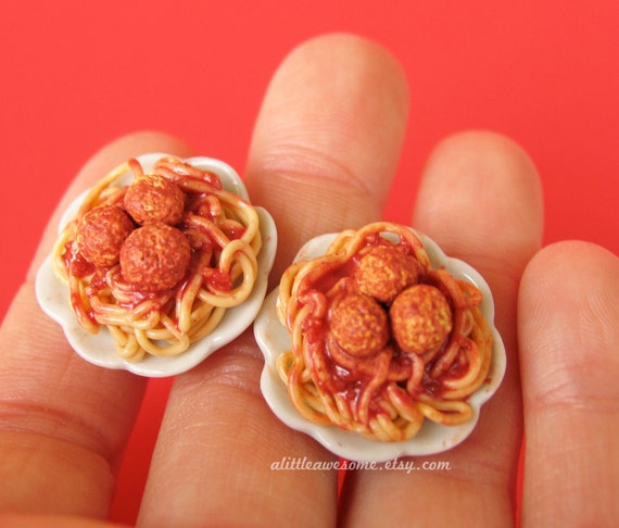 Spaghetti Et Boulettes Boutons De Manchette Boutons De Etsy