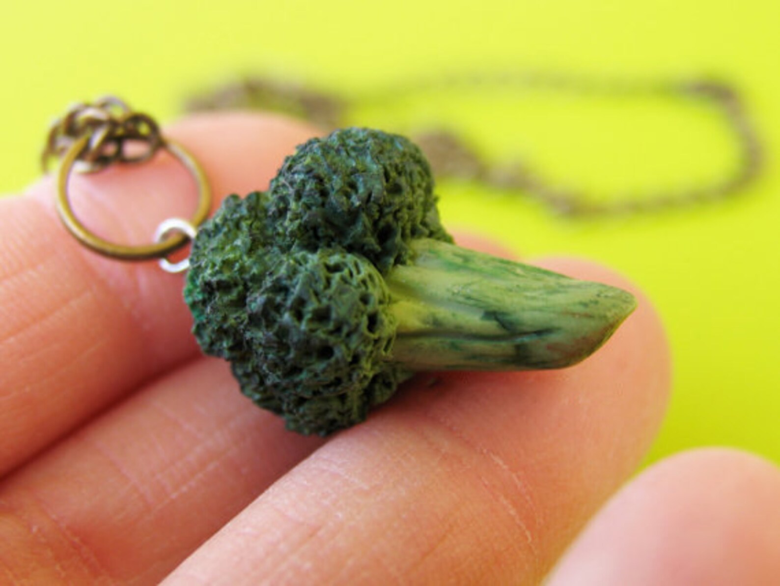 Broccoli Necklace Food Jewelry Vegetable Jewelry Miniature Etsy