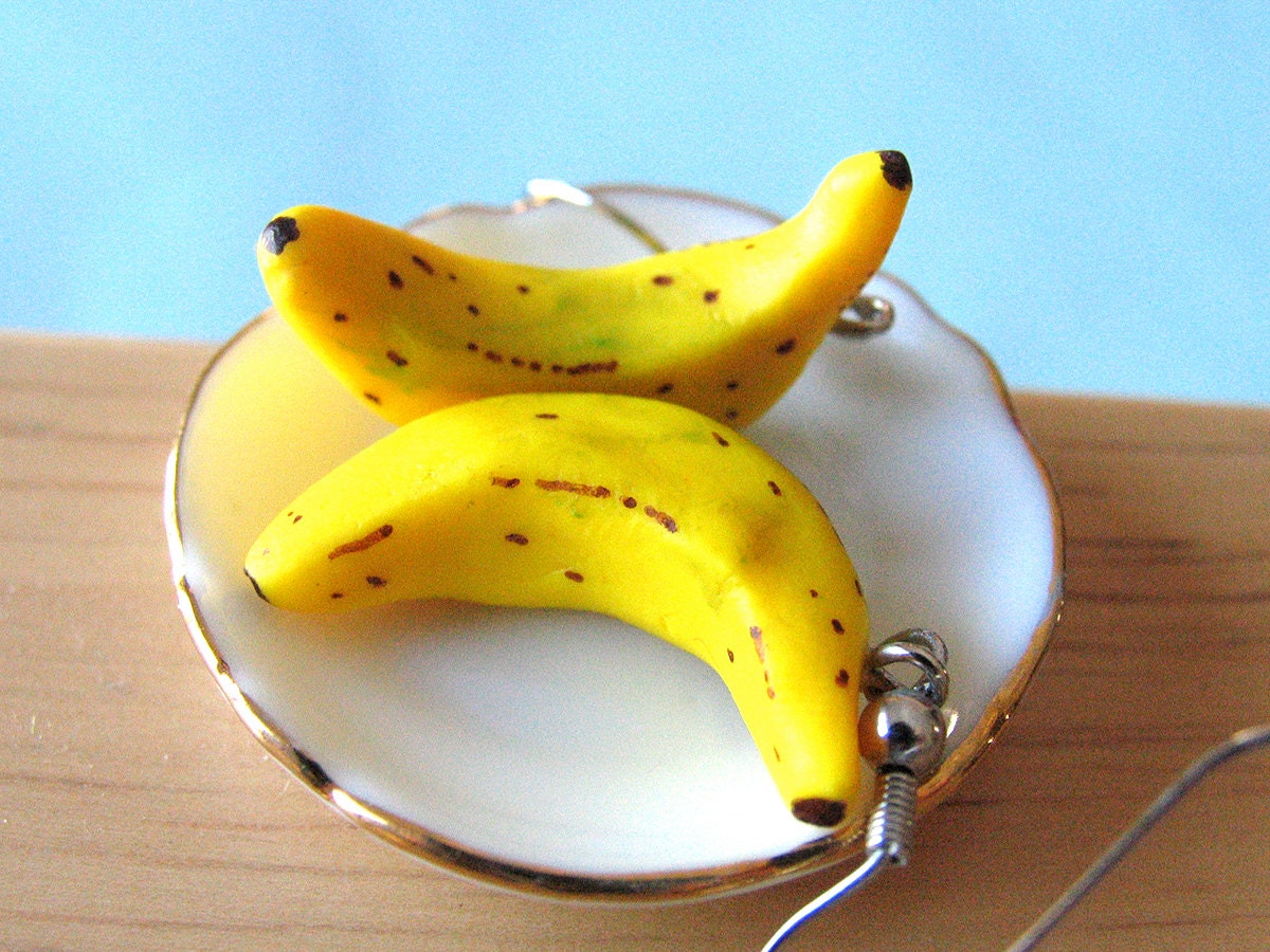 Banana earrings deals