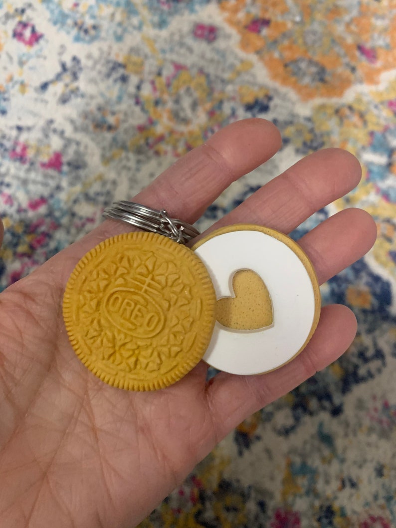 Best Friend Keychains Oreo Cookie Keychain Miniature Food Etsy