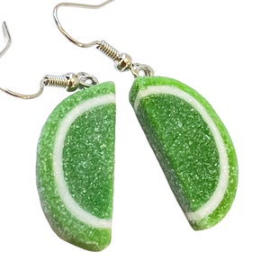 Fruit Slice candy earrings, Polymer clay earrings image 2