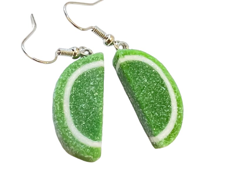 Fruit Slice candy earrings, Polymer clay earrings image 2