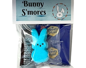Topper for Blue Bunny S'mores Kit Digital Template PDF File Printable Party Favors Easter Basket Filler